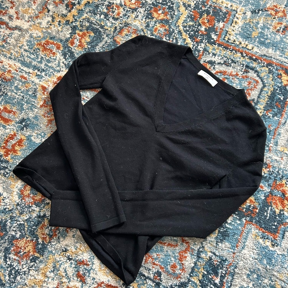 Babaton Artemesia Long Sleeve Sweater Shirt Black